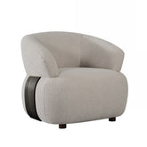 Fauteuil Valenza - Naturel - Stof - Zwart Eiken